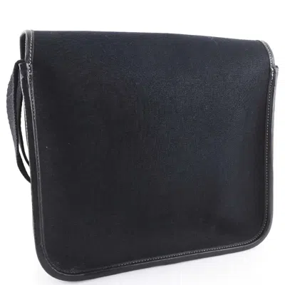 Pre-owned Hermes Hermès Buenaventura Black Canvas Shoulder Bag ()