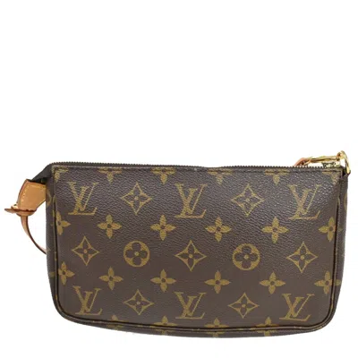 Pre-owned Louis Vuitton Pochette Accessoires Brown Canvas Clutch Bag ()