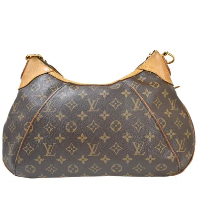 Pre-owned Louis Vuitton Thames Brown Canvas Shoulder Bag ()