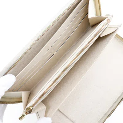 Pre-owned Louis Vuitton Zippy Organizer White Canvas Wallet  ()
