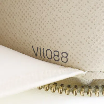 Pre-owned Louis Vuitton Zippy Organizer White Canvas Wallet  ()
