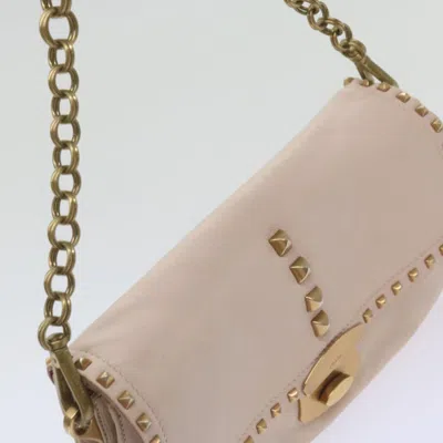 Shop Prada Pink Leather Shoulder Bag ()