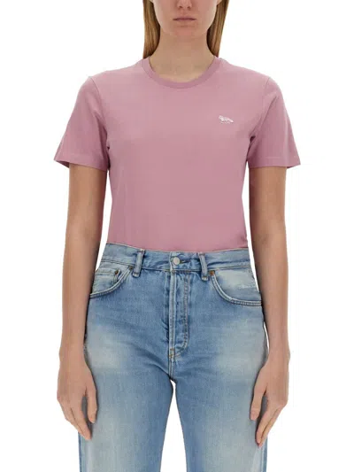 Shop Maison Kitsuné Cotton T-shirt In Pink