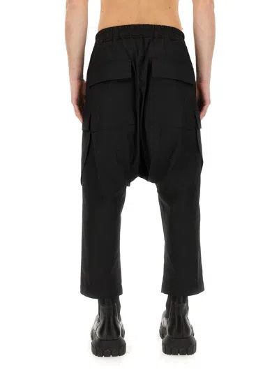 Shop Rick Owens Cotton Pants In Black