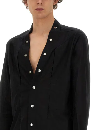 Shop Rick Owens Cotton Shirt In Black