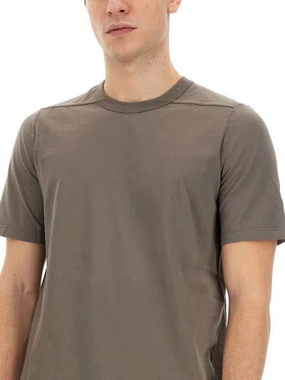 Shop Rick Owens Cotton T-shirt In Beige