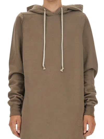 Shop Rick Owens Drkshdw Hoodie In Beige