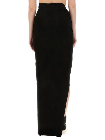 Shop Rick Owens Drkshdw Long Skirt In Black