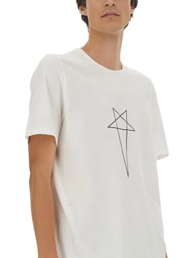 Shop Rick Owens Drkshdw T-shirt With Logo In White