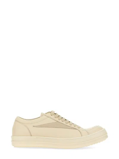 Shop Rick Owens Leather Sneaker In White