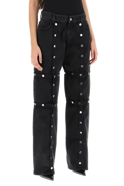 Shop Attico Jeans With Detachable Panels In Black