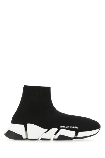 Shop Balenciaga Man Black Stretch Fabric Speed 2.0 Sneakers