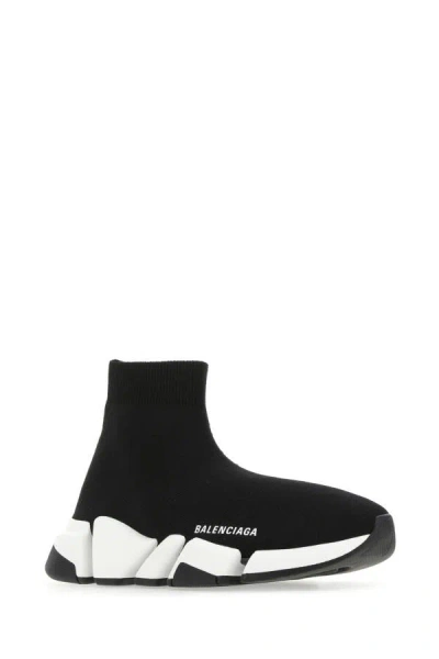 Shop Balenciaga Man Black Stretch Fabric Speed 2.0 Sneakers