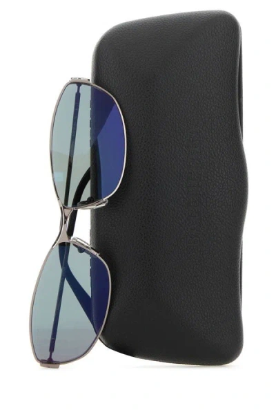 Shop Balenciaga Unisex Silver Metal Mercury Oval Sunglasses