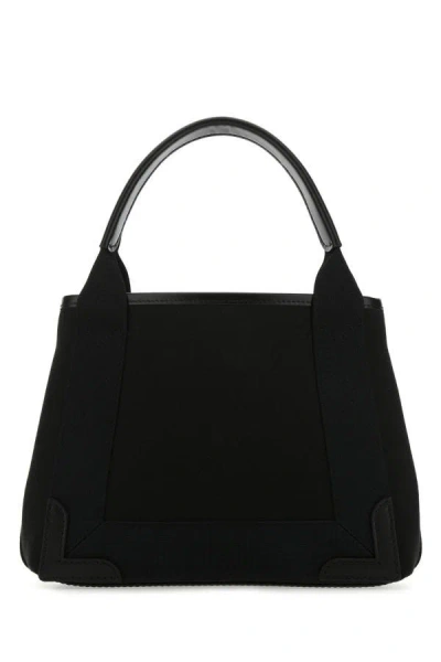 Balenciaga Women's Fabric Navy Cabas Xs Handbag In Black