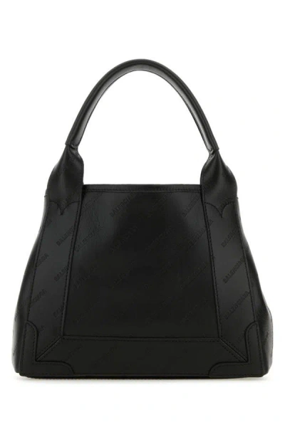 Balenciaga Structured Xs Handbag In Navy In Black