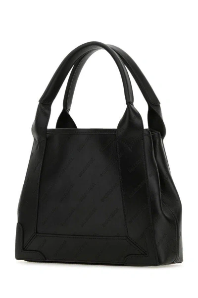Balenciaga Structured Xs Handbag In Navy In Black