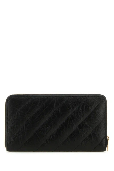 Shop Balenciaga Woman Black Leather Wallet