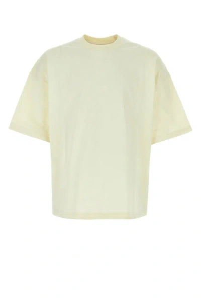 Shop Bottega Veneta Man Pastel Yellow Cotton Oversize T-shirt