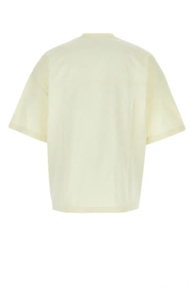 Shop Bottega Veneta Man Pastel Yellow Cotton Oversize T-shirt