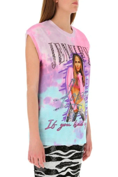 Shop Dolce & Gabbana Woman Printed Cotton Jlo Oversize Tank Top In Multicolor