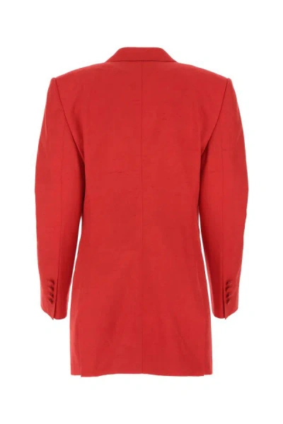 Shop Dolce & Gabbana Woman Red Silk Blend Blazer