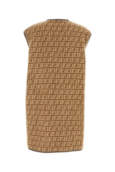 Fendi Ff Wool-blend Teddy Vest In Multicolor