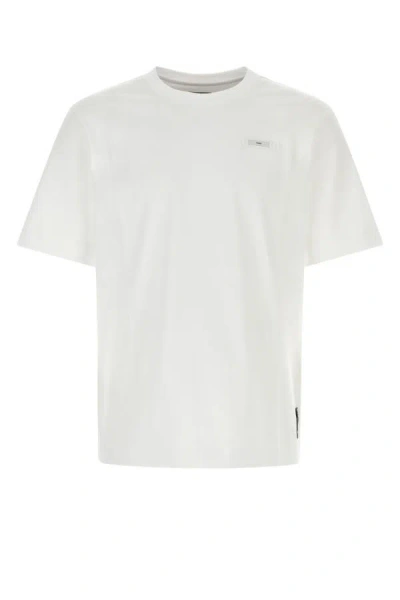 Shop Fendi Man Withe Cotton T-shirt In White
