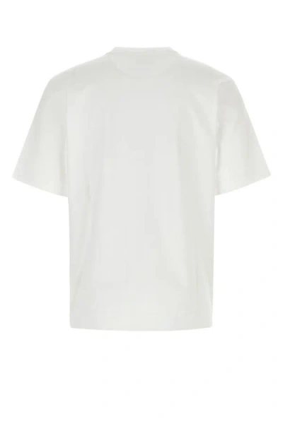 Shop Fendi Man Withe Cotton T-shirt In White