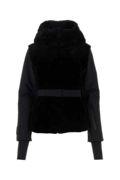 Shop Fendi Woman Black Stretch Nylon Jacket