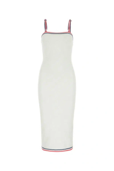 Shop Fendi Woman Ivory Viscose Blend Dress In White