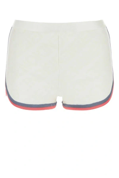 Shop Fendi Woman Shorts In White