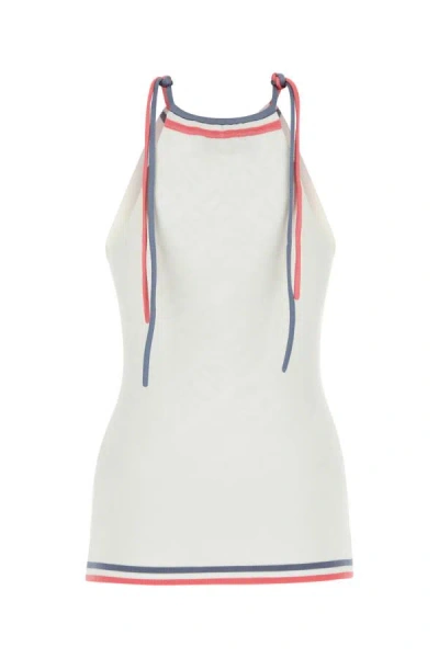 Fendi Ivory Viscose Blend Top In White