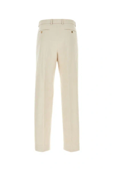 Shop Gucci Man Sand Cotton Pant In Brown