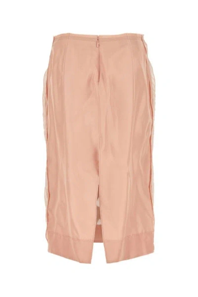 Gucci Cut-out Detailing Silk Skirt In Multicolor