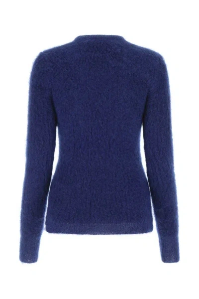 Shop Isabel Marant Woman Blue Mohair Blend Alford Sweater