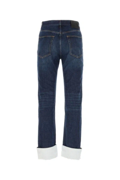 Shop Loewe Man Denim Jeans In Blue