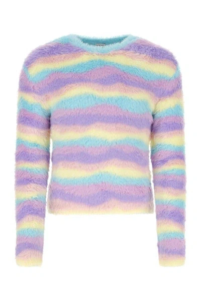 Shop Loewe Man Multicolor Nylon Sweater