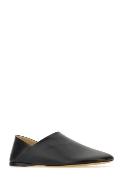 Shop Loewe Woman Black Leather Toy Loafers