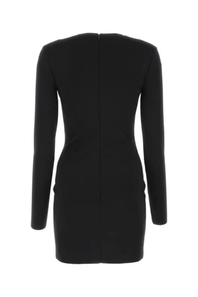 Shop Miu Miu Woman Black Stretch Nylon Mini Dress