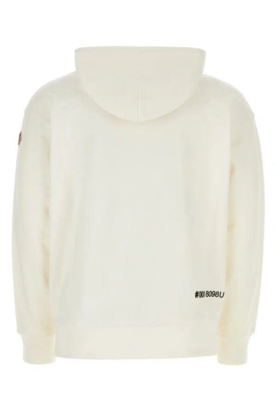Shop Moncler Man Ivory Cotton Sweatshirt In White