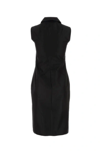 Shop Prada Woman Black Faille Dress