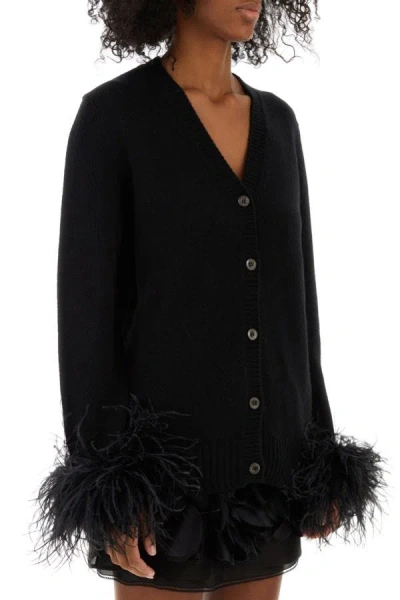 Shop Prada Woman Black Cashmere Cardigan