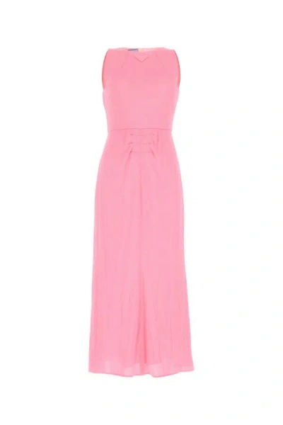 Shop Prada Woman Pink Sable Dress
