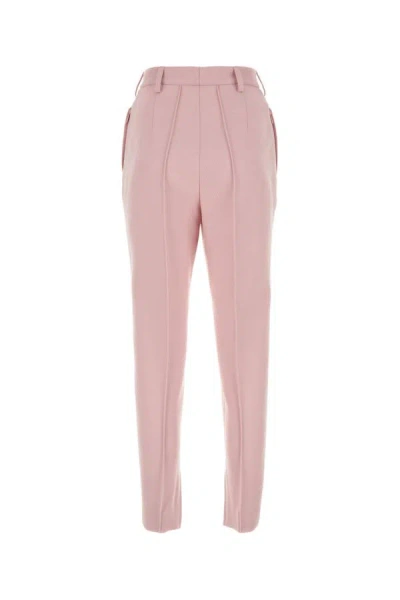 Shop Prada Woman Pink Stretch Wool Blend Pant