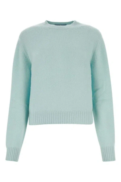 Shop Prada Woman Tiffany Cashmere Sweater In Blue