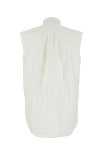 Shop Prada Woman White Oxford Shirt