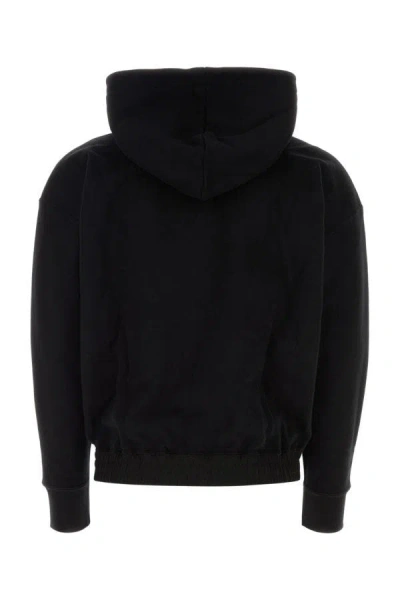 Shop Saint Laurent Man Black Cotton Sweatshirt