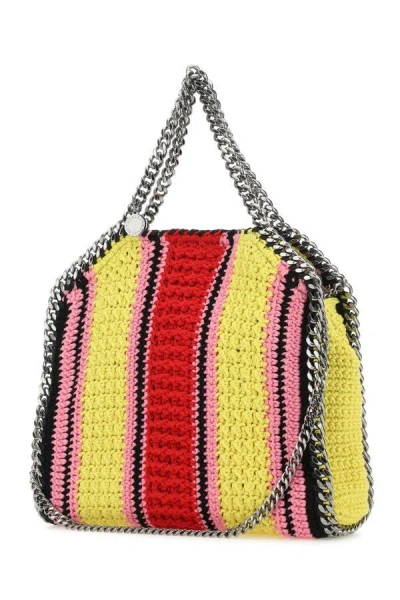 Shop Stella Mccartney Woman Multicolor Crochet Mini Falabella Handbag