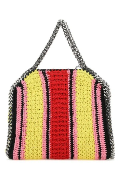 Shop Stella Mccartney Woman Multicolor Crochet Mini Falabella Handbag